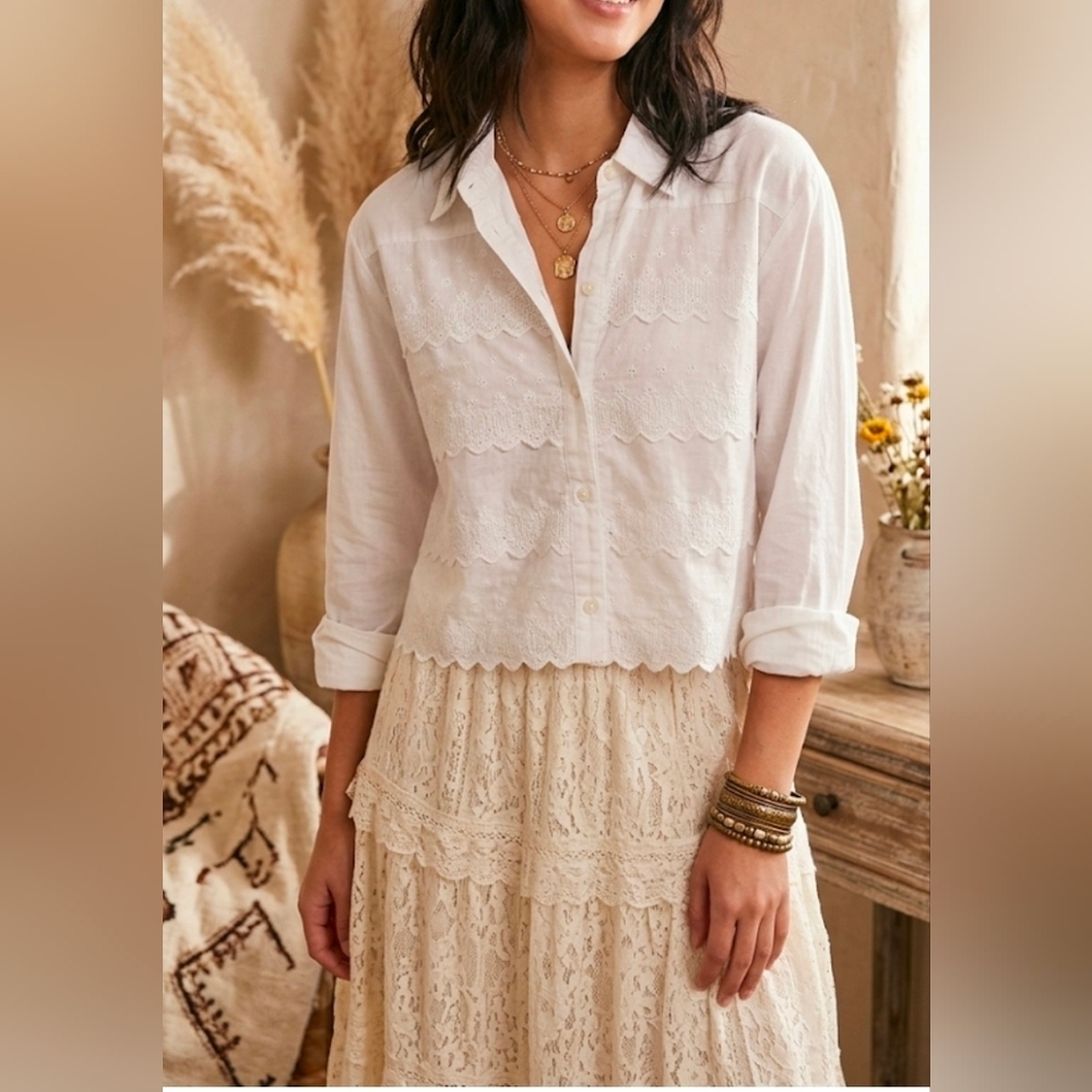NWT Justin Allen Chemise Blouse